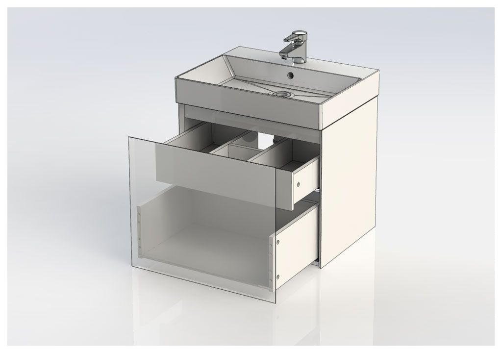 Тумба с раковиной Aquanet Йорк 60 белый 0020209400198206 - Вид №4