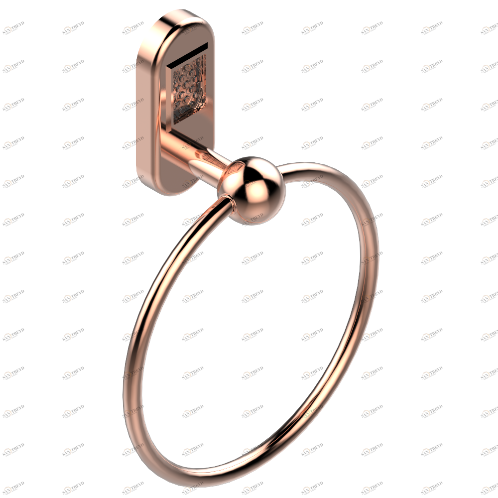 A2C-504N Полотенцедержатель-кольцо-Ø 180 мм одинарное Thg-paris Oceania Розовое золото A2C-504N CAT.F