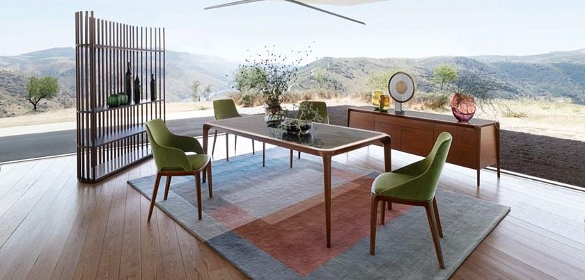 Roche Bobois Раздвижной прямоугольный стол из дерева и керамики Les contemporains sun-id-1430104 - Вид №2