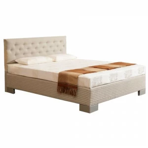 Кровать двуспальная с каретной стяжкой 160х200 бежевая London BELABEDDING LONDON 134936 Бежевый