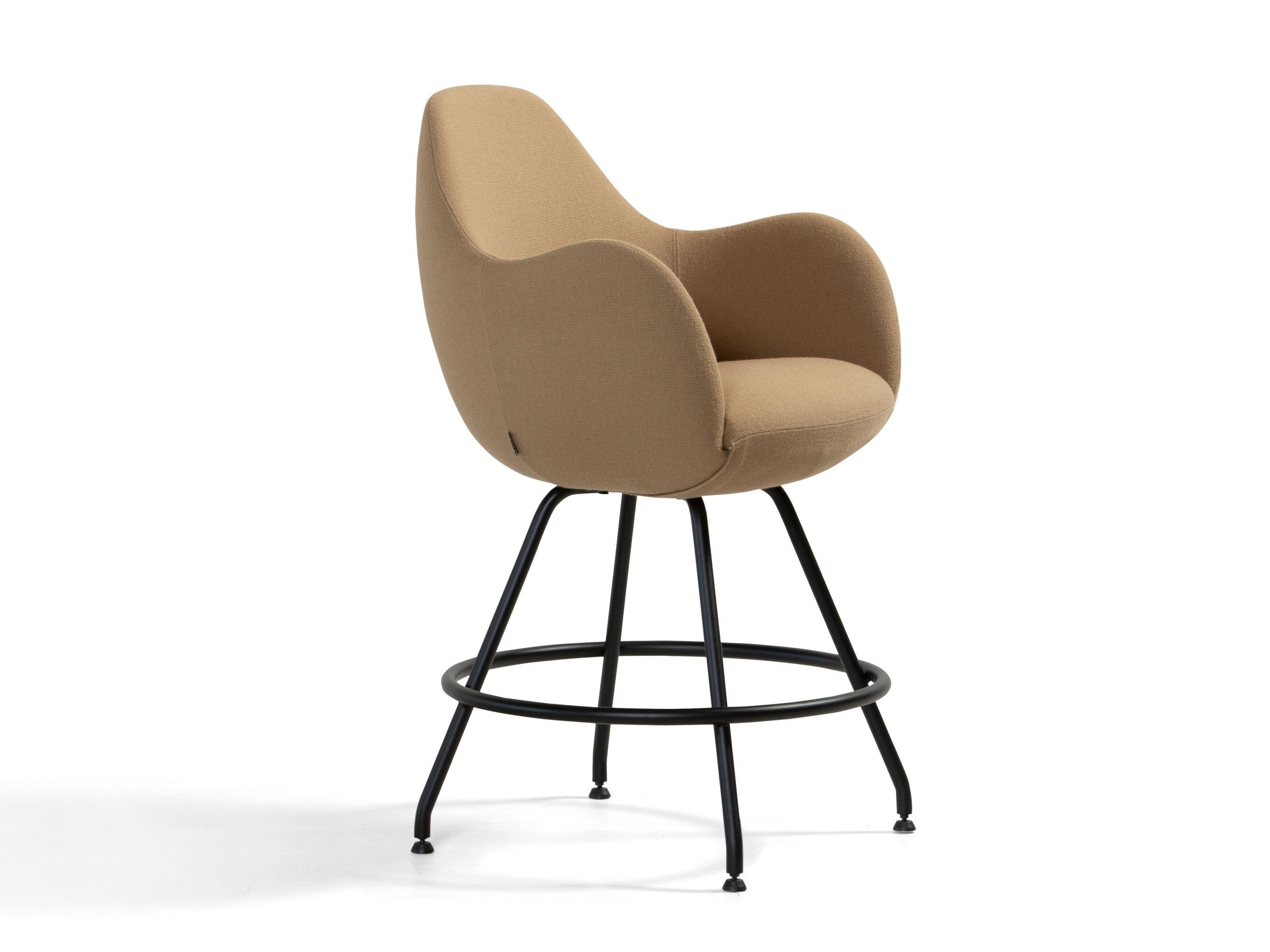 Тканевый мягкий барный стул со спинкой Bla Station Wilmer ARCH-00143862