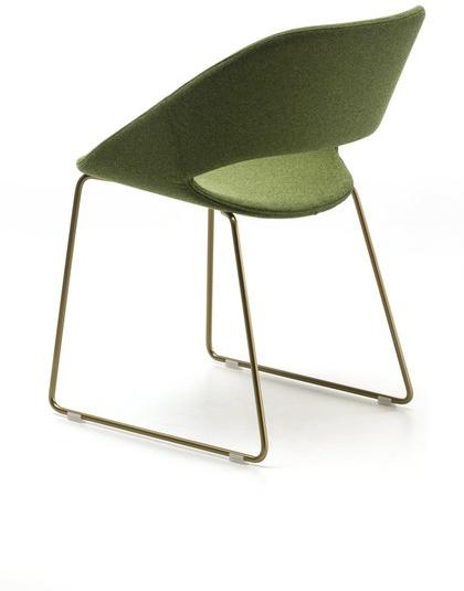 arrmet Санный стул с обивкой из ткани Kabira sun-id-1477607 - Вид №2