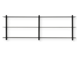 Стальной и деревянный настенный книжный шкаф