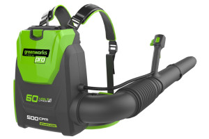 15612001 Аккумуляторный ранцевый бесщеточный воздуходув GD60BPB 2402307 GreenWorks