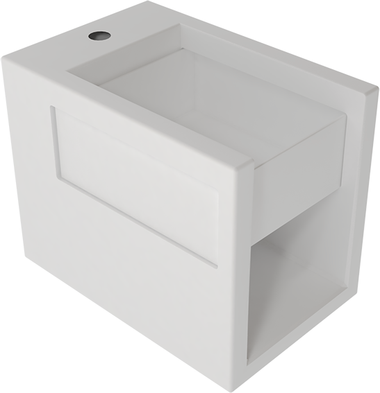 BXBI011 Напольное биде приставное GSG CERAMIC BOX