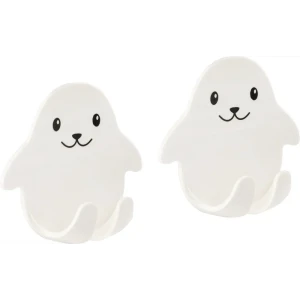 Набор крючков самоклеящиеся Тюлени 6x7 см, белый 2 шт.