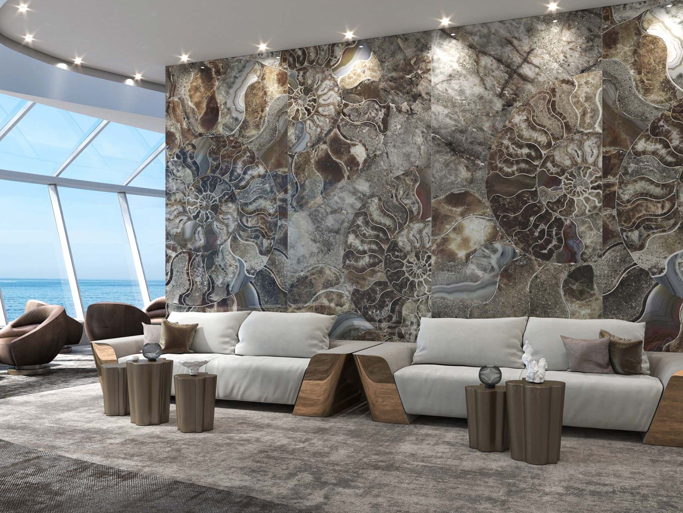 Декоративная панель из алюминия, стекла или ПММА Tecnografica минералы ARCH-00000453