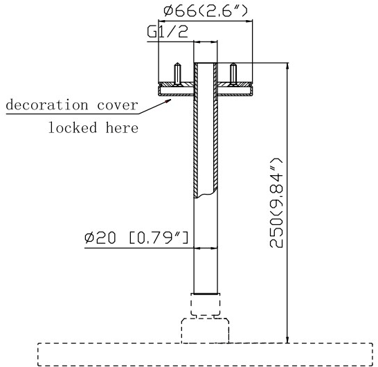 JEE-O Подвесной кронштейн для душа Slimline 801-6810/20/30-3/4 - Вид №3