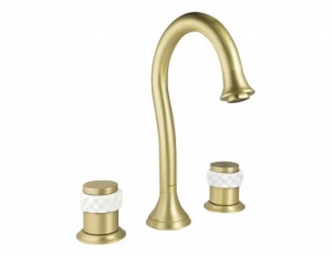 065501.R00.24 Раковина с тремя отверстиями из белого фарфора Матовый сатин