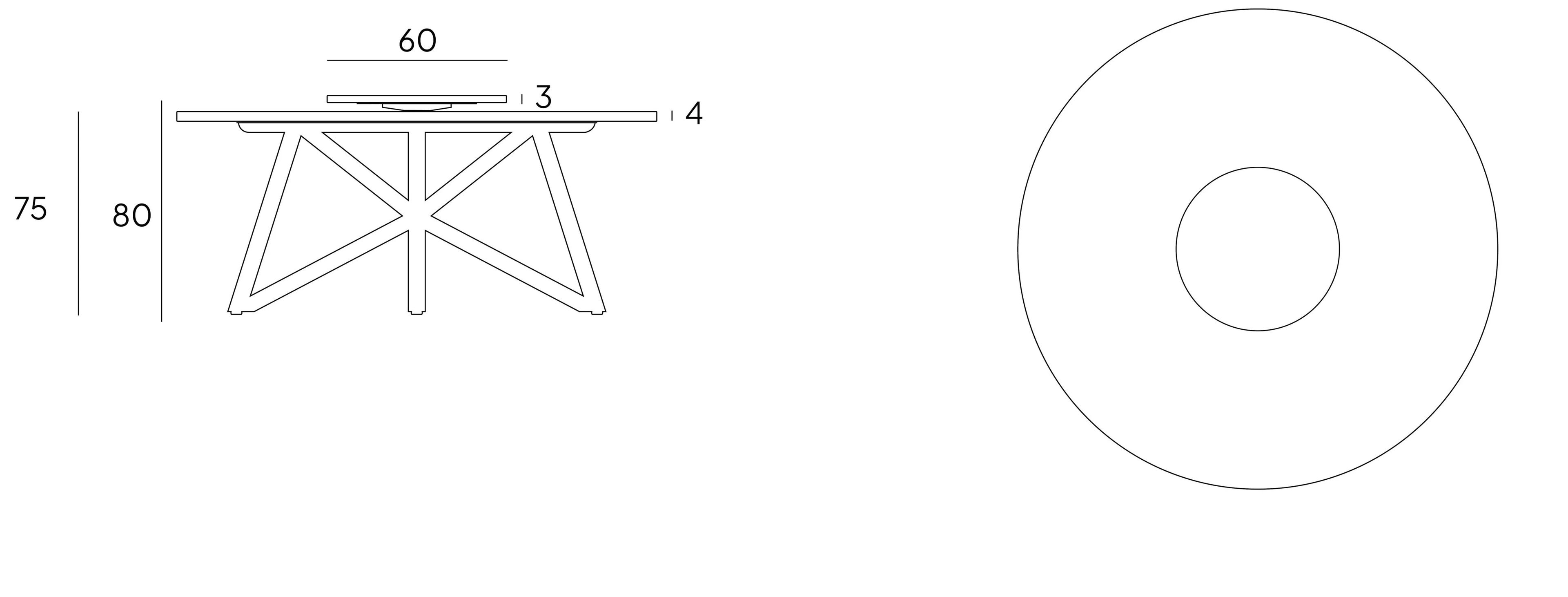 Круглый садовый стол из пеперино с ленивой Сьюзен VELTHA® Hermu ARCH-00065869 - Вид №13