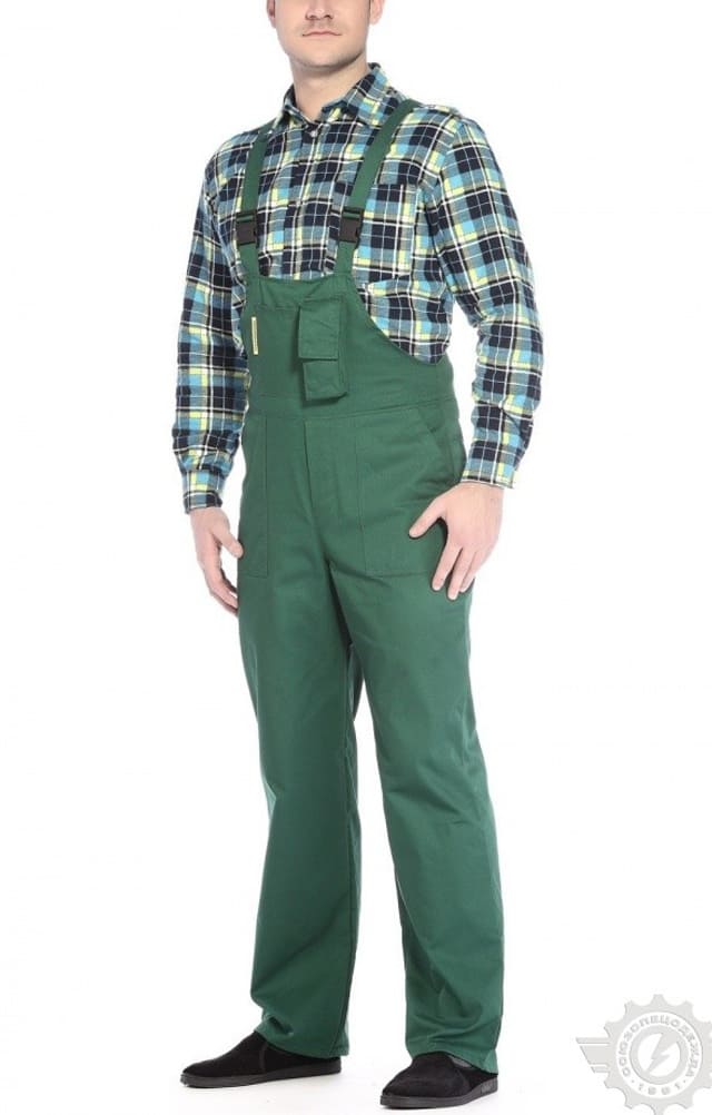 5022584 Полукомбинезон "Эксперт-2" зеленый  Летняя спецодежда  размер 64-66/170-176  - Вид №2