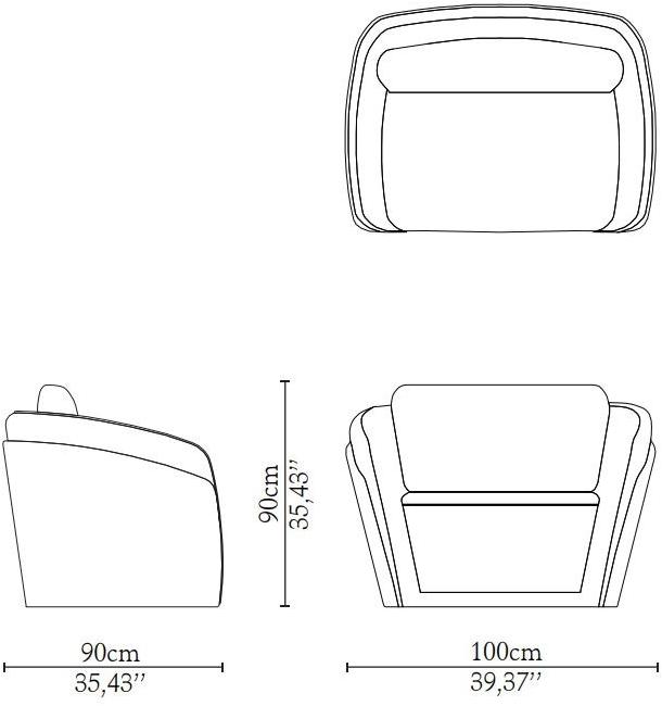 LUXXU Бархатное кресло с подлокотниками Opera sun-id-1407933 - Вид №6