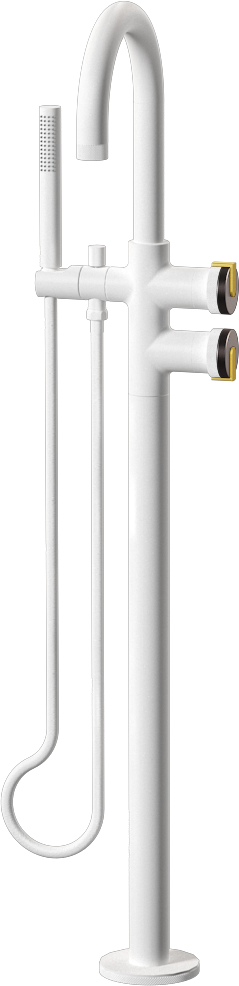 E-11554-R1GM-L1BB-WT Смеситель напольный отдельностоящий (внешняя часть) GRAFF MOD+