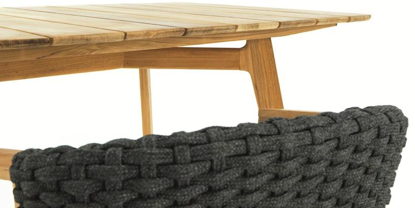 Ethimo Прямоугольный садовый стол из тика Knit Knittr01 - Вид №9