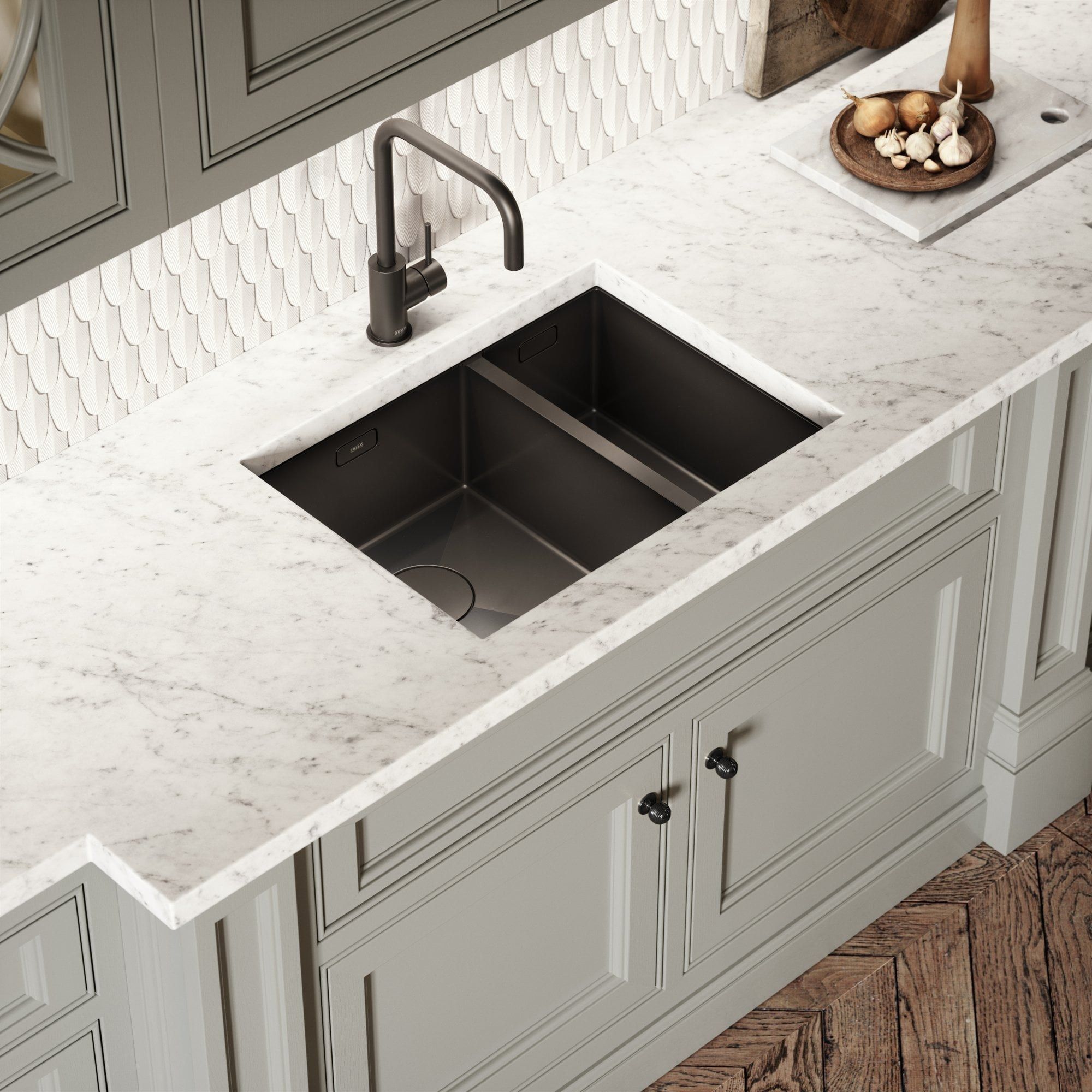 Раковина из нержавеющей стали с одной и половиной ванны LUSSO CUBO ARCH-00038543 - Вид №10