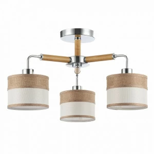 Люстра подвесная с абажуром на 3 лампы бежевая Helen FR5329-PL-03-CH FREYA MODERN 00-3957020 Бежевый
