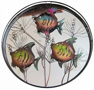 Настенное овальное панно "Рыбки" МИСТЕР ПРАЙС  117499 Разноцветный;зеркальный