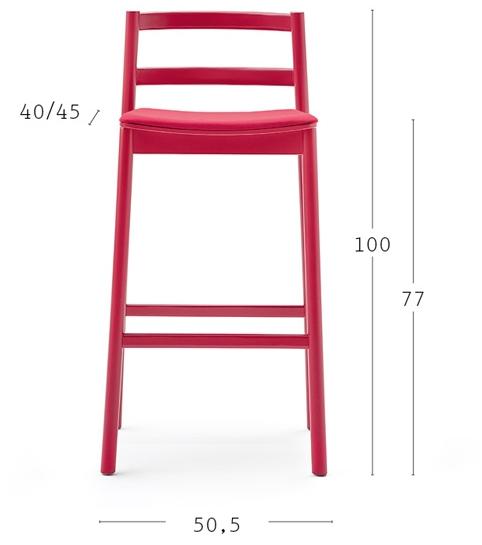 Billiani Высокий табурет из бука Load 649 - Вид №3