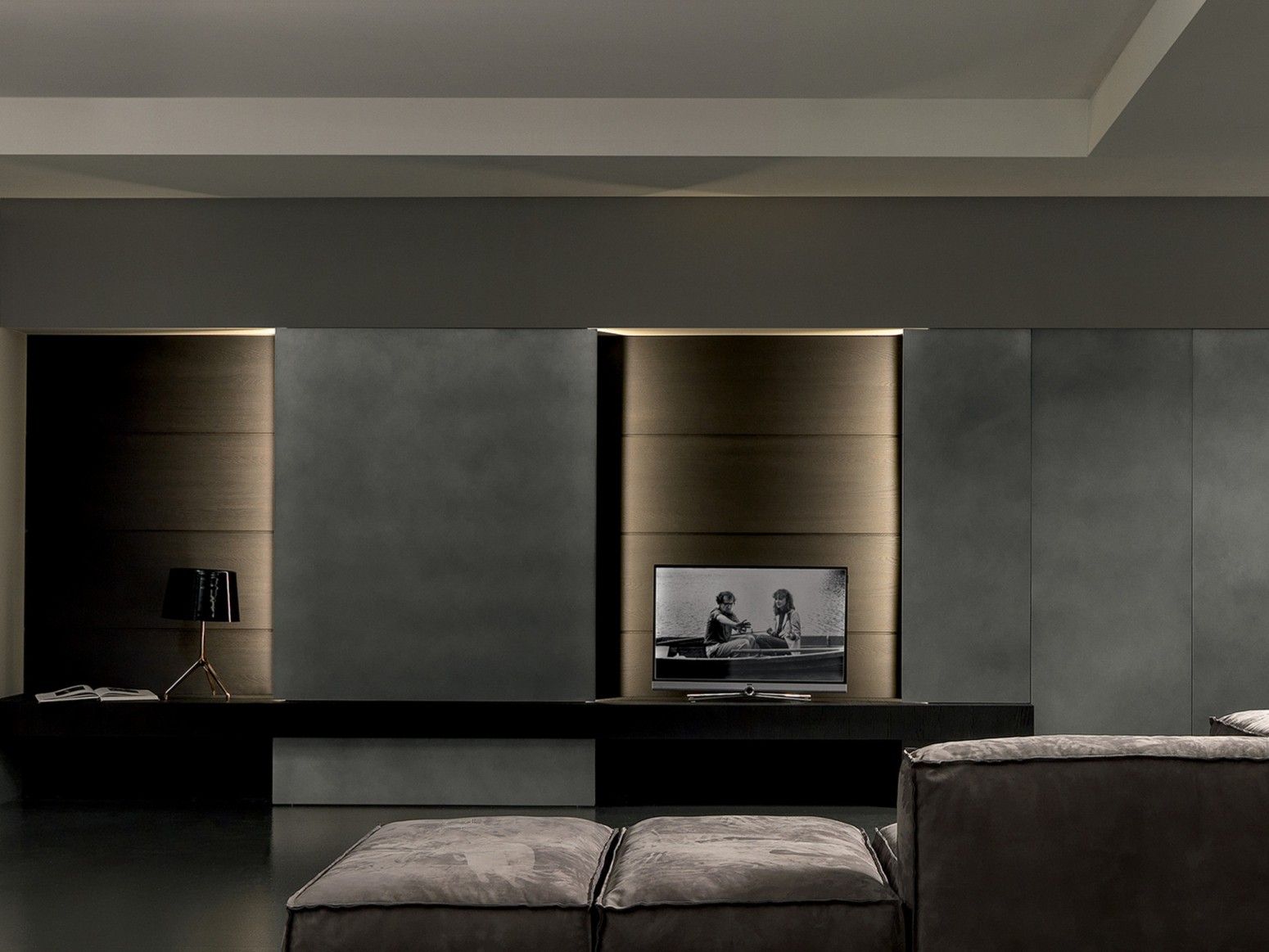 Дубовая стена со встроенным освещением MODULNOVA Blade ARCH-00141496