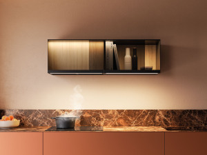 Стальная вытяжка со встроенным настенным освещением