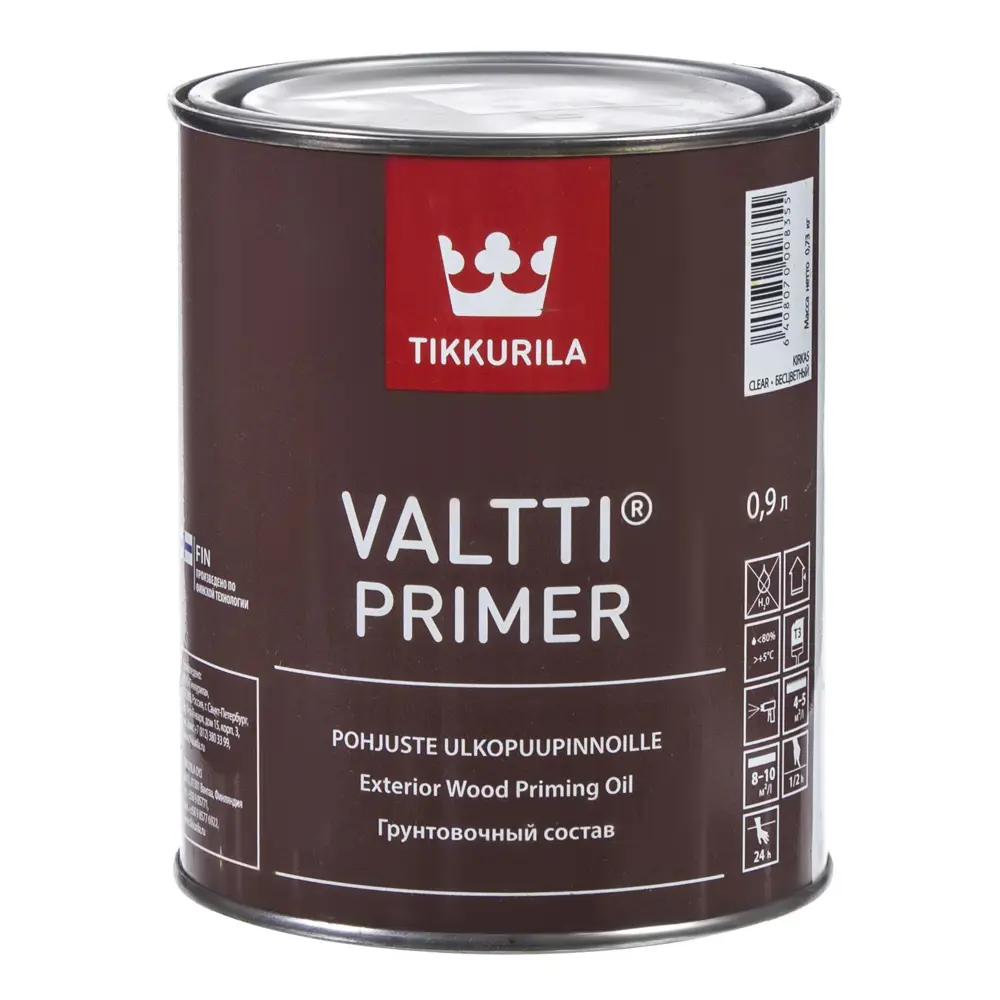 Антисептическая грунтовка Tikkurila Valtti Primer для защиты древесины 18553800 STLM-0011306