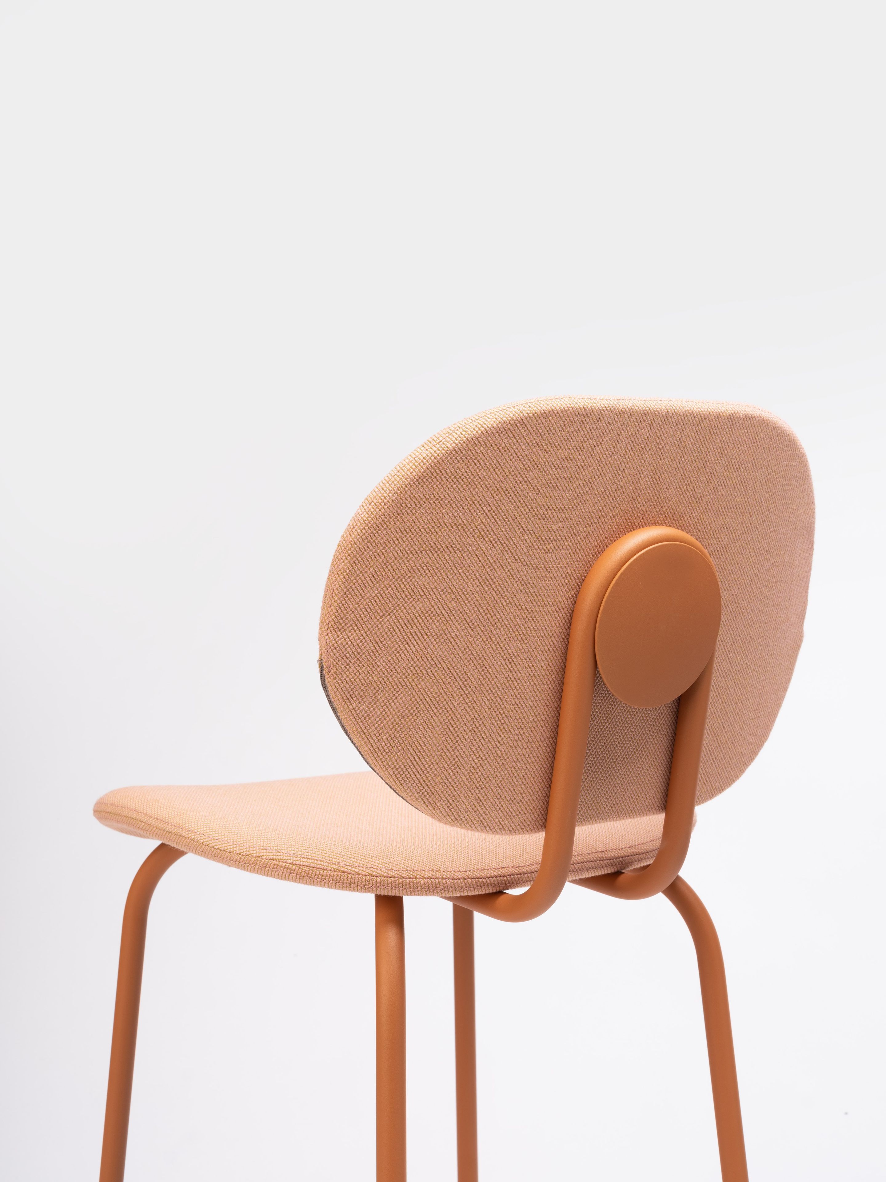 Высокий стальной стул со спинкой с мягким сиденьем ONDARRETA Hari ARCH-00057983 - Вид №5