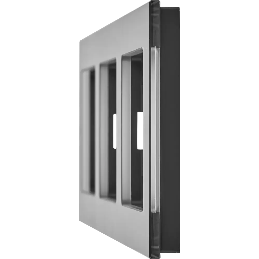 Рамка IEK Brite для розеток и выключателей - 3 поста, черное стекло 87761307 STLM-1102758 - Вид №1