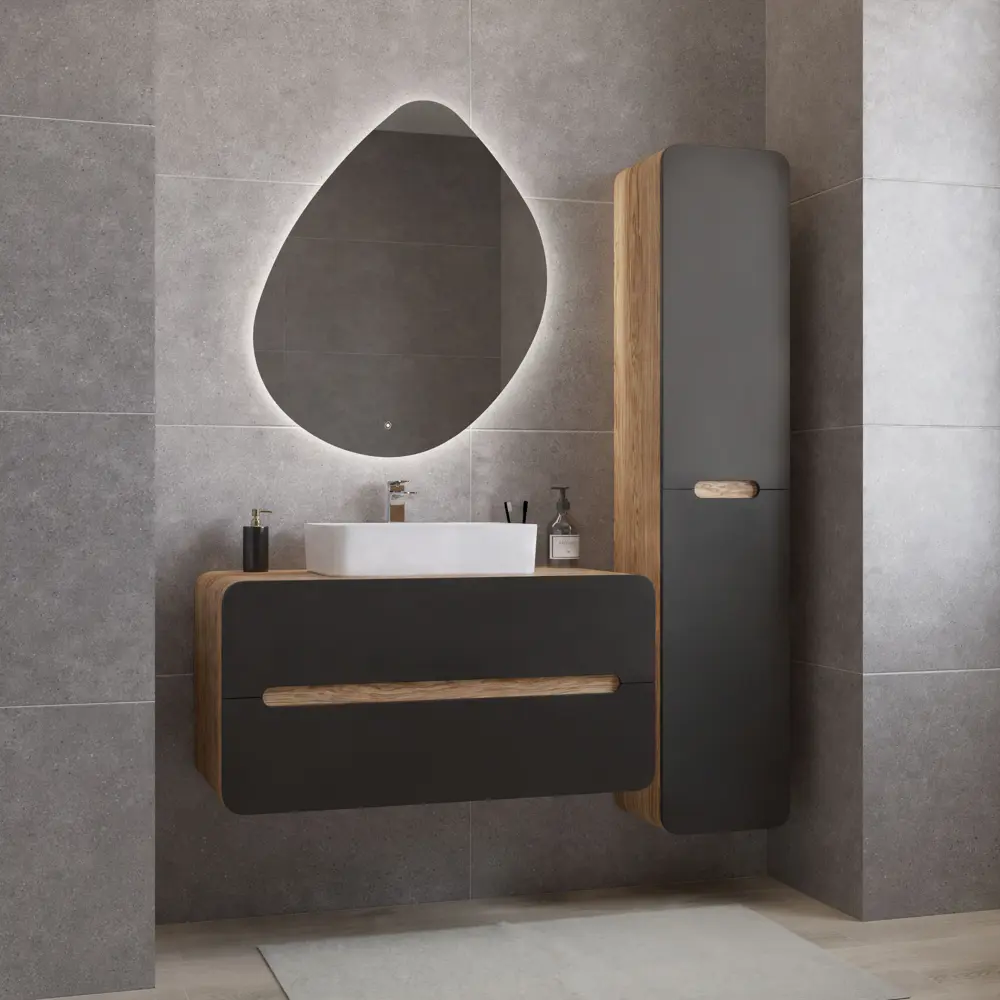 Santreyd Пенал для ванной Окинава с 4 полками, графит 85284712 STLM-0971741 - Вид №4