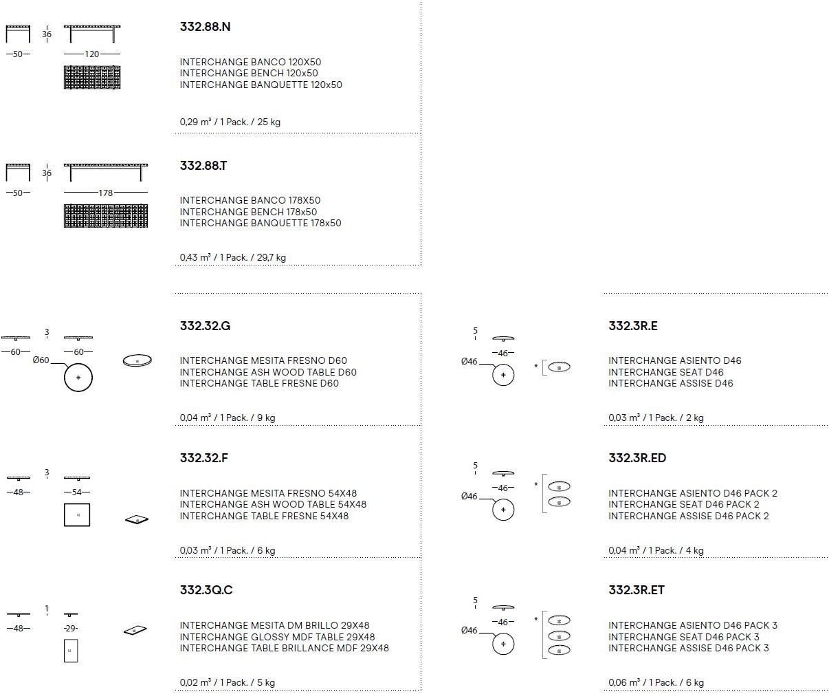 Sancal Скамья / журнальный столик из дерева Interchange sun-id-1347154 - Вид №6
