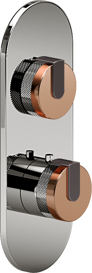 E-8026-R1RGE0-L1OX-PC-T Планка M-Series с 2 ручками - Внешняя часть GRAFF MOD+