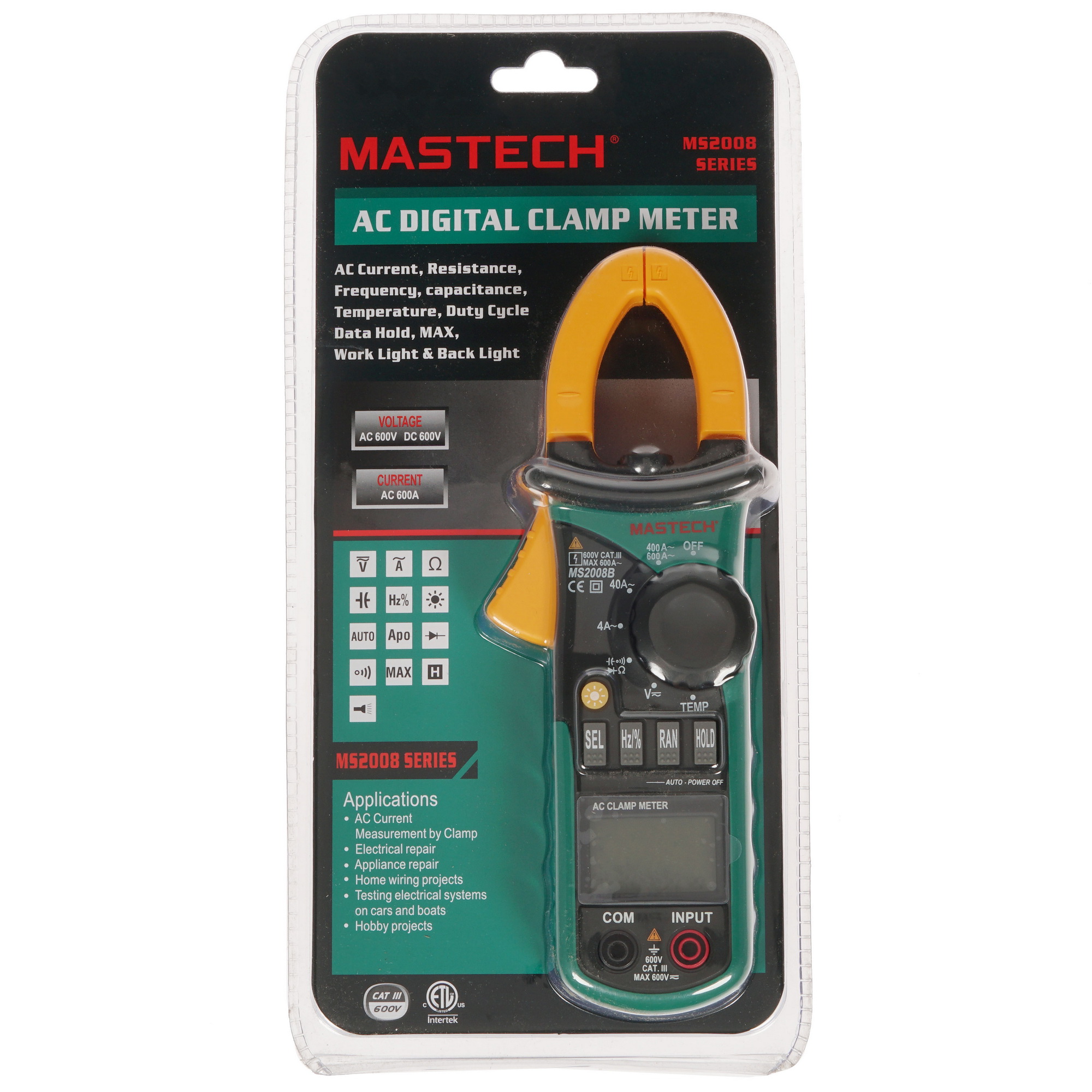 Клещи токоизмерительные Mastech MS2008B 5301951 STDN-0035146