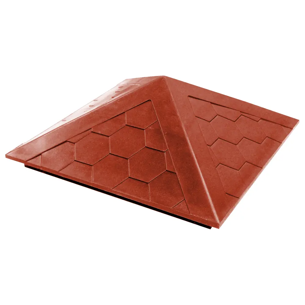 Колпак на заборный столб ППК 390x390x43 мм 1.5 кирпича цвет терракота Santreyd STLM-2013241