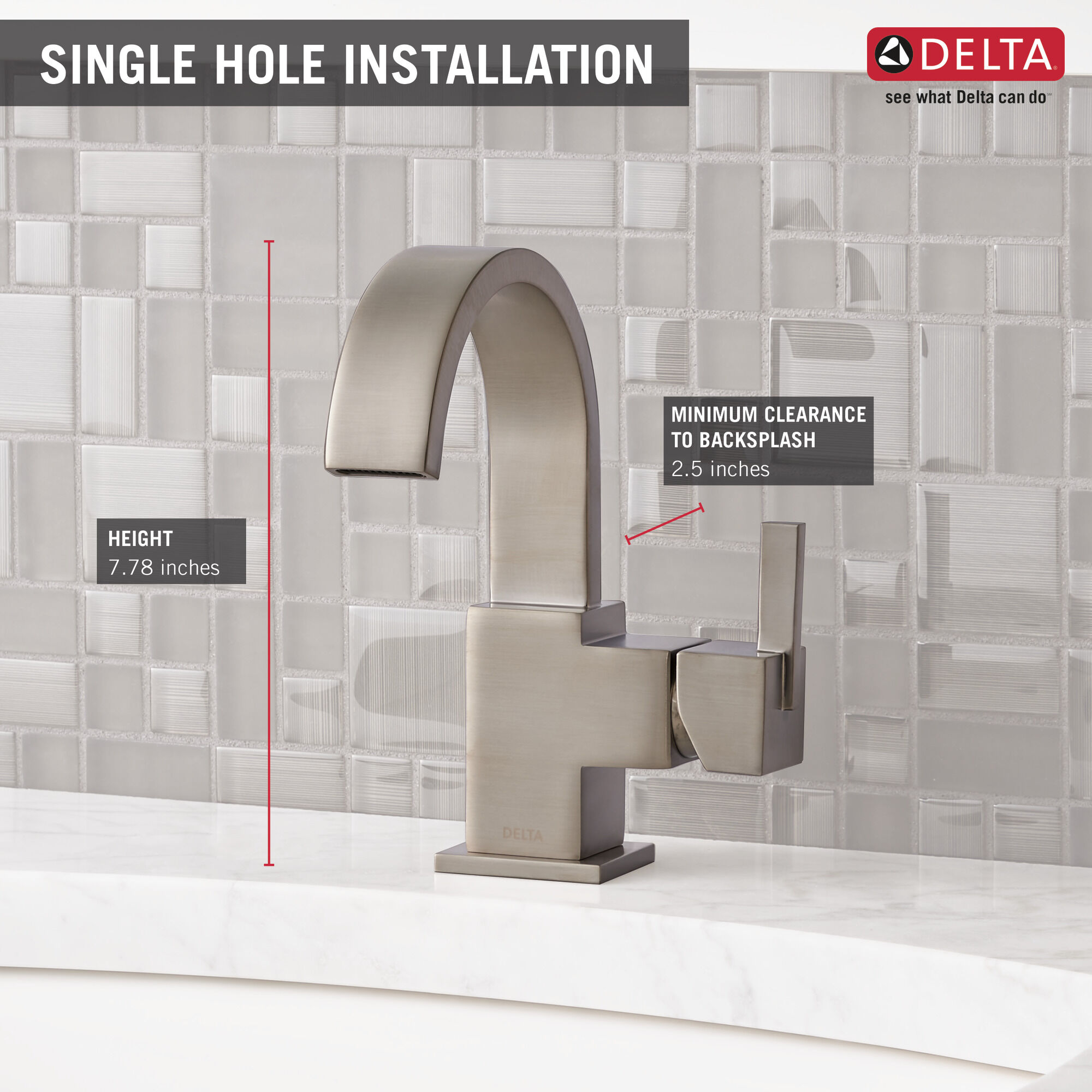 553LF-SS Смеситель для ванной с одной ручкой Delta Faucet Vero Нержавеющая сталь - Вид №2