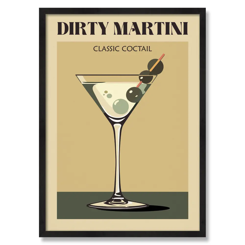 POSTERMARKET Картина Мартини в раме для кухни 50x70 см 89394668 STLM-1578428