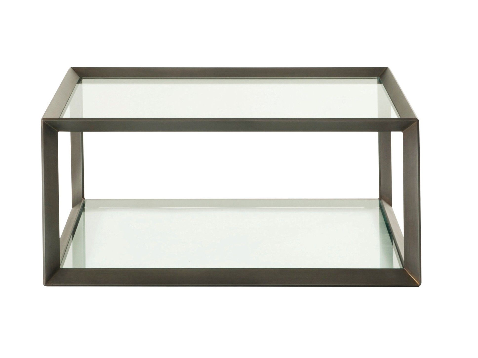 Квадратный стол из стали и стекла ROCHE BOBOIS METALLICA ARCH-00126378