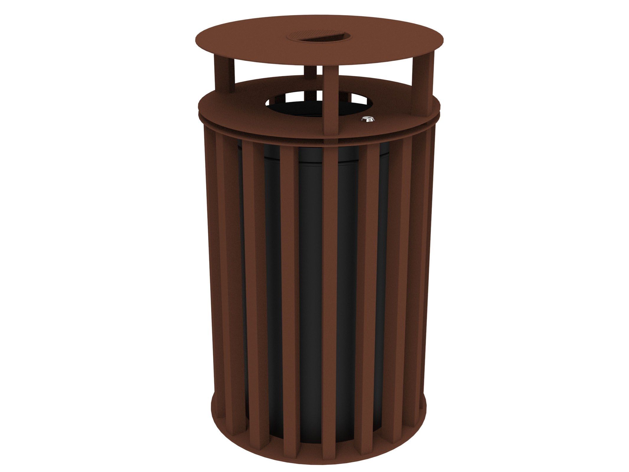 Оцинкованная стальная корзина для мусора с пепельницей Lazzari Динамо ARCH-00058102 - Вид №16