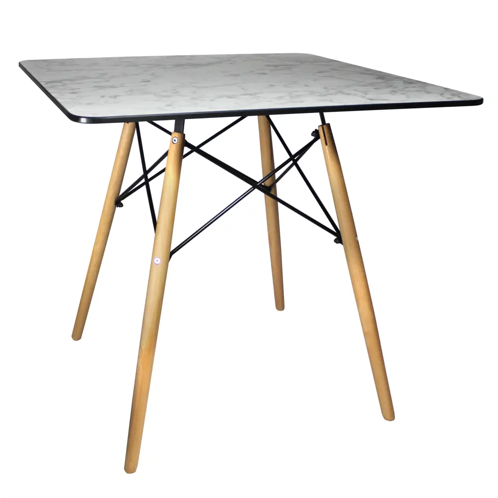 Стол кухонный Instam STI-S80 5154-02 квадрат 80x75x80 см дерево цвет светлый мрамор Santreyd STLM-2002188 - Вид №1