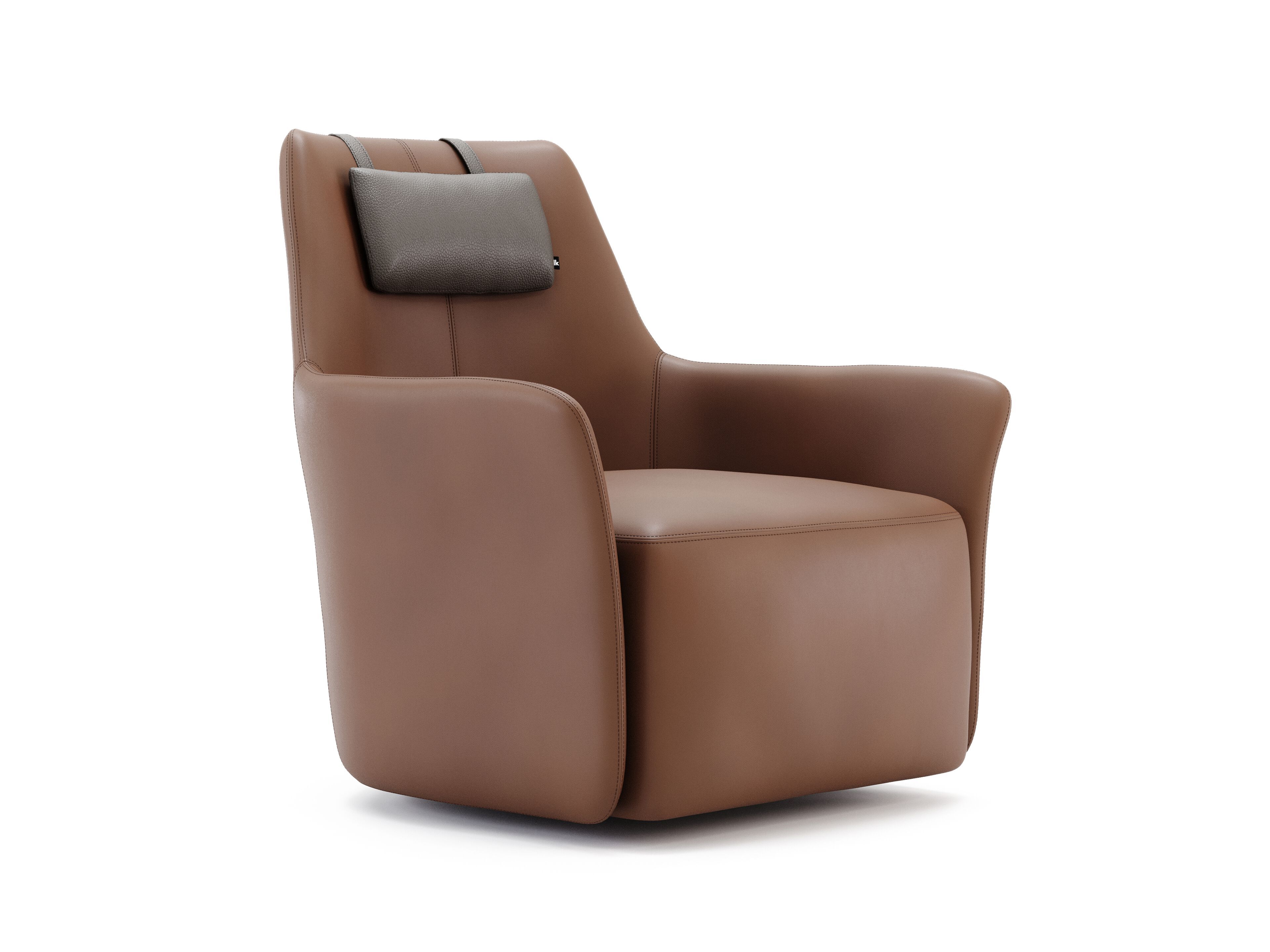 Кожаное кресло с подголовником Domkapa Александр ARCH-00107633