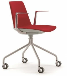 Quadrifoglio 4-спицевый тканевый стул на колесиках Clue