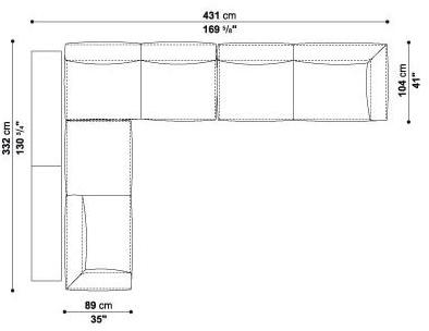 B&B Italia Секционный угловой диван в коже Michel sun-id-1423075 - Вид №7