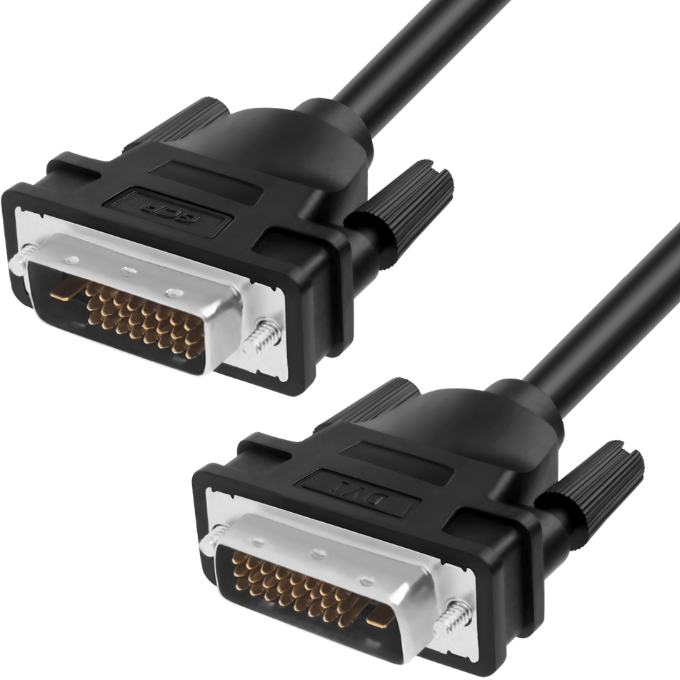 GCR-DM2DMC-3.0m кабель dvi-d 3.0m, черный, od 8.5mm, 28/28 awg, dvi/dvi, 25m/25m, , двойной экран Greenconnect Santreyd 