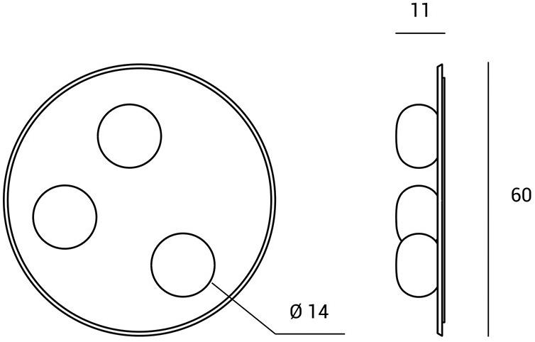 Miloox Настенный светильник / потолочный светильник из металла  1744.182  - Вид №5