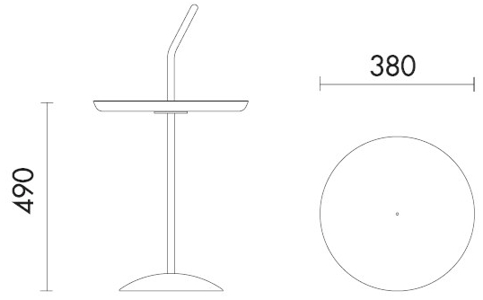 Grado Design Круглый лакированный журнальный столик с подносом Lotus Lot-tb-03 - Вид №6