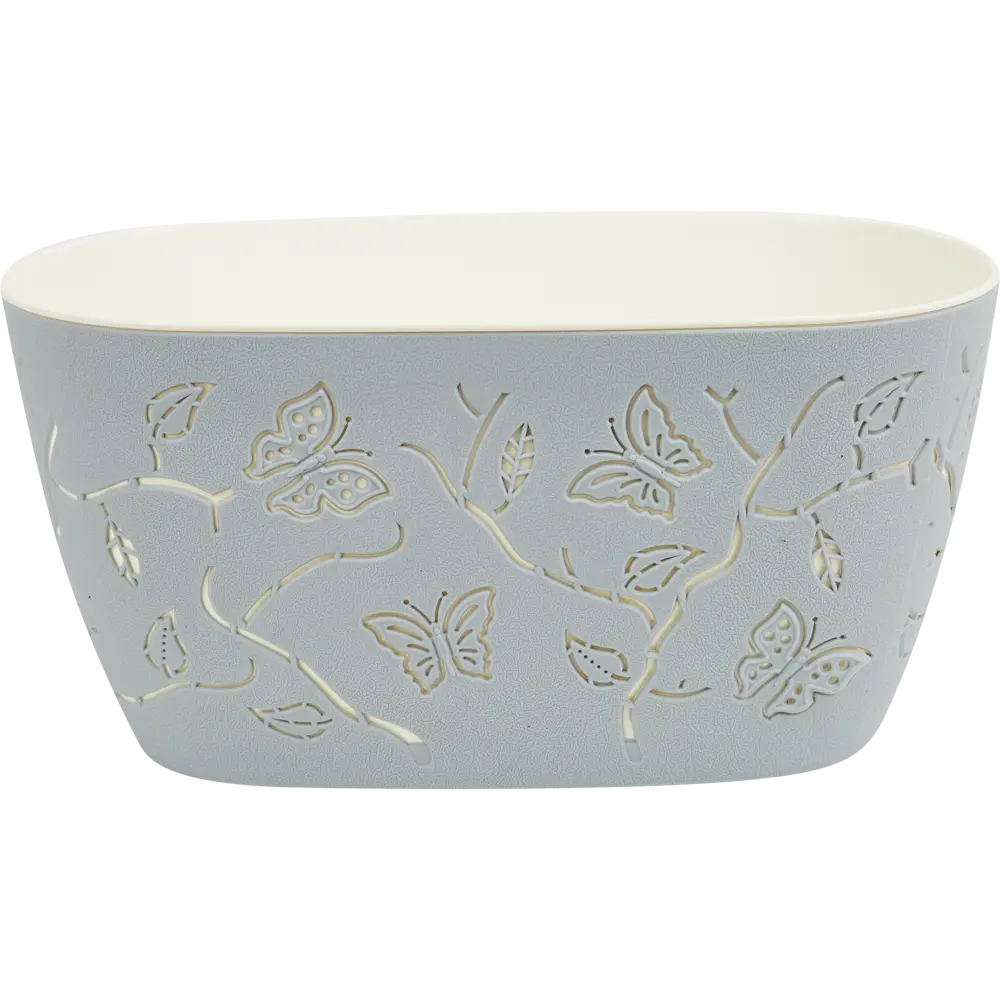 Горшок Plast Team Butterflies 300x150 мм 4 л серый шторм 84253358 STLM-2097154 Santreyd