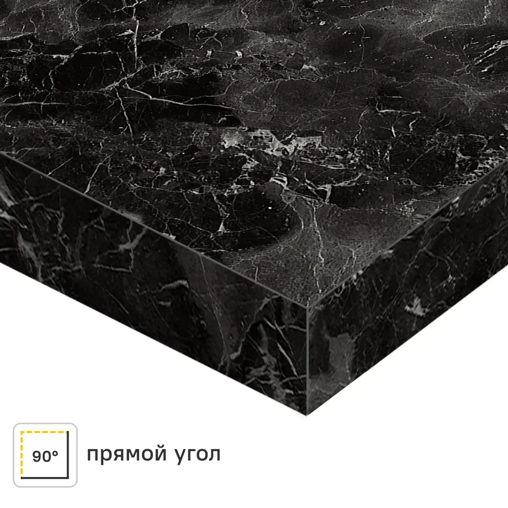 Столешница кухонная Кунгур 120x60x3.8 см KONSENSA ДСП цвет черный ДСП Прямой угол STLM-2206946