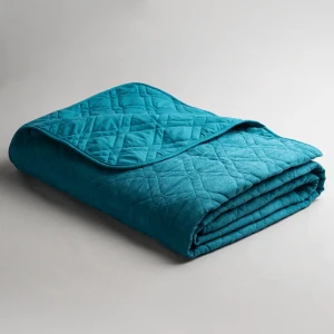 Покрывало 220x240 см, замша, цвет бирюза