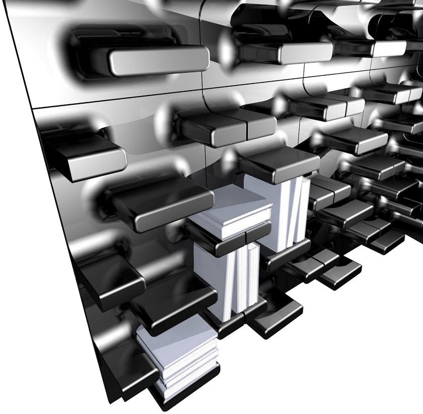 CEDRIMARTINI Модульный настенный книжный шкаф из стекловолокна Forma sun-id-1485774 - Вид №1