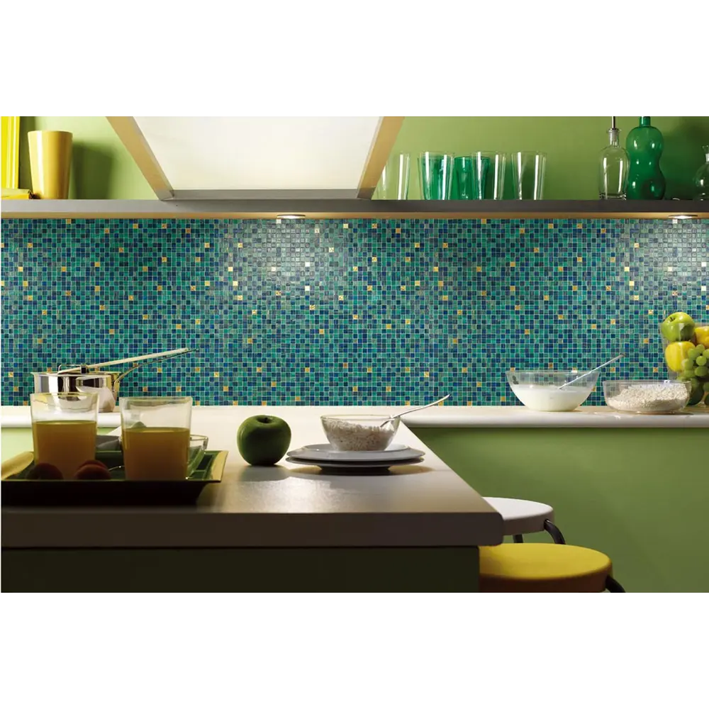 Santreyd 3D мозаика бирюзовая для стен с самоклеющейся основой 89379609 STLM-1345883 - Вид №2