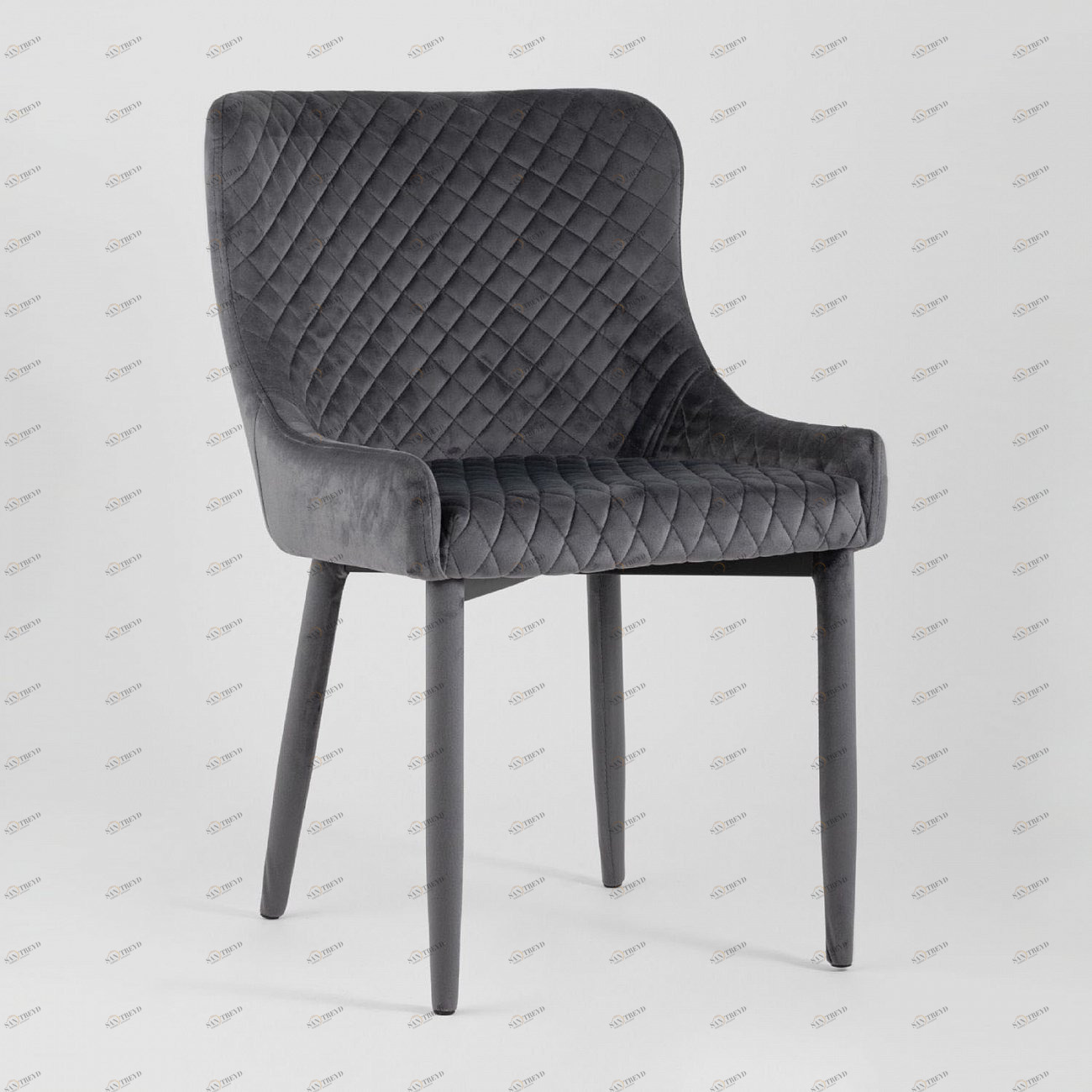 Стул мягкий со спинкой серый с ножками вельвет "Ститч" STOOL GROUP ДИЗАЙНЕРСКИЕ 00-3881933 Серый 