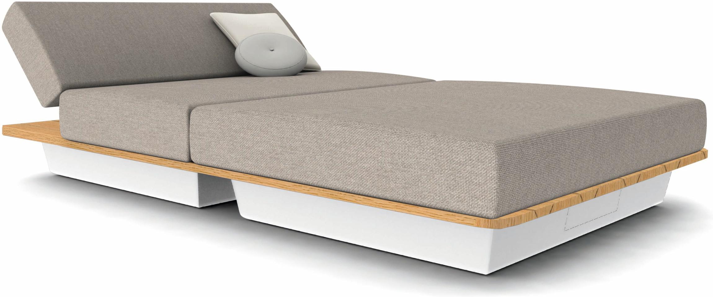 Concept 6 белый столешница из дерева iroko Manutti Air MNST787